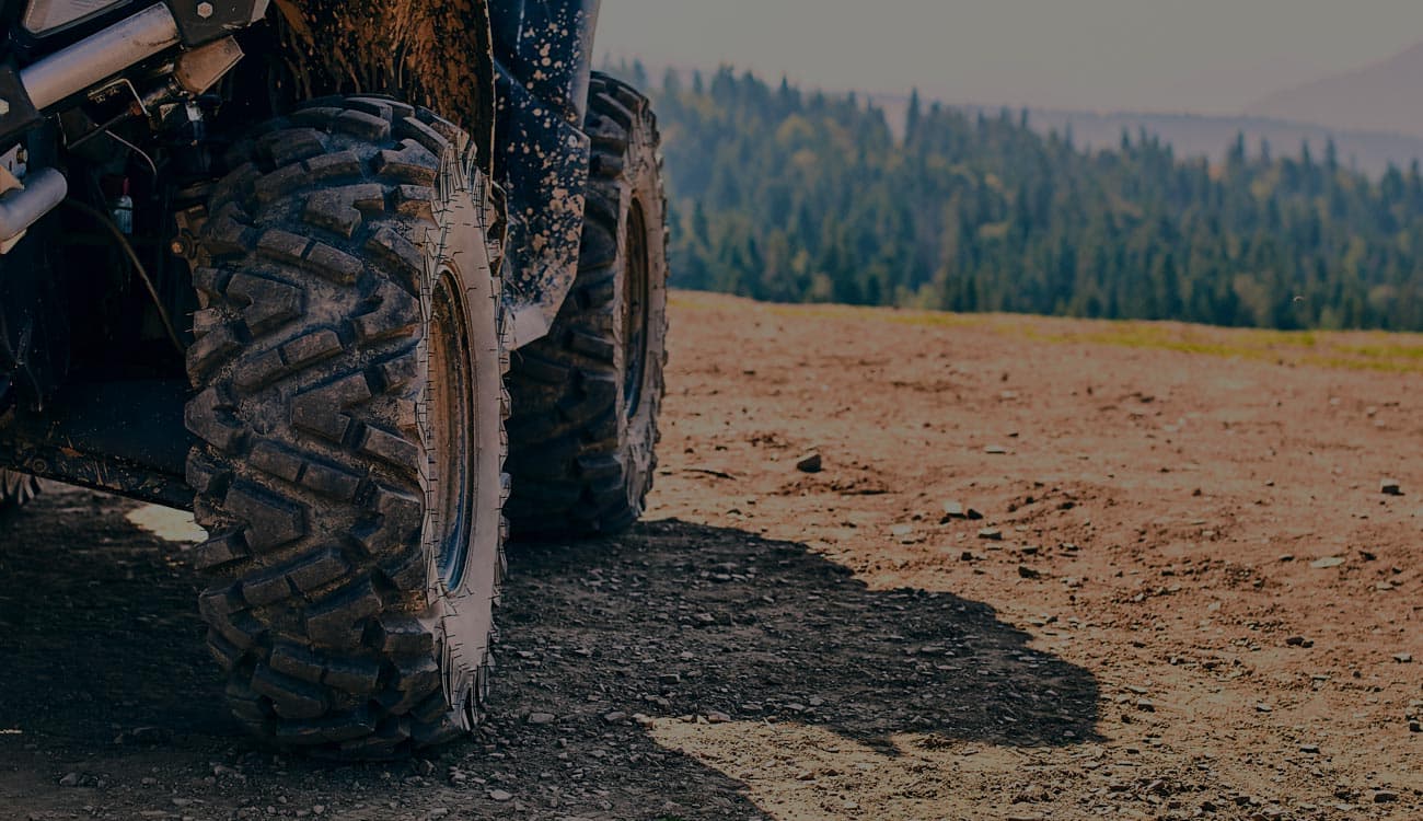 ATV tires on mountain